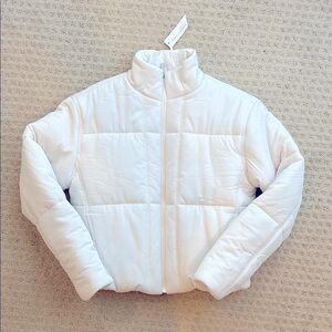 NWT Travis Matthew White Puffer Jacket